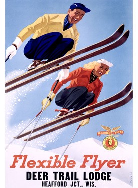 1954 Deer Lodge Flexible Flyer Ski