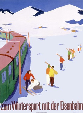 Eisenbahn Winter Sports Snow Ski Poster
